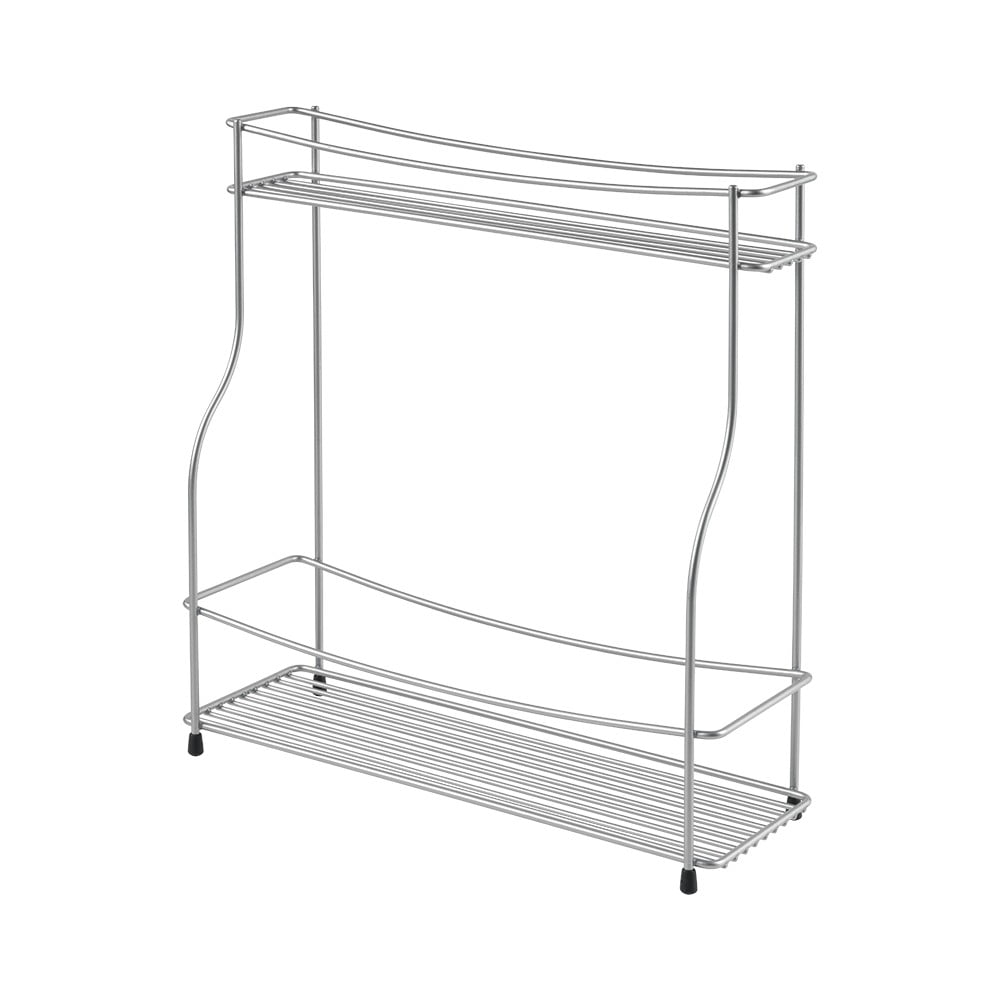 Suport pentru condimente cu 2 niveluri, gri, 35x12x37 cm